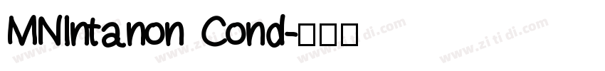 MNIntanon Cond字体转换 MNIntanon Cond字体转换